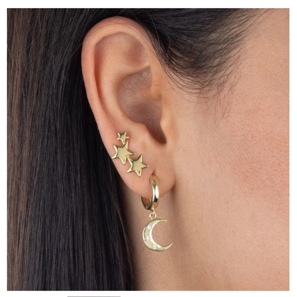 Adina’s Jewels Jewelry - ADINAS JEWELS Gold Silver Celestial Star Moon Dangle Stud Earring Jewelry Casual